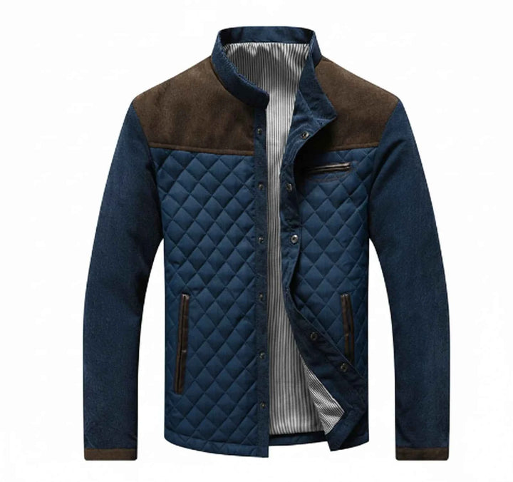 Men's Casual Quilted Jacket Blue