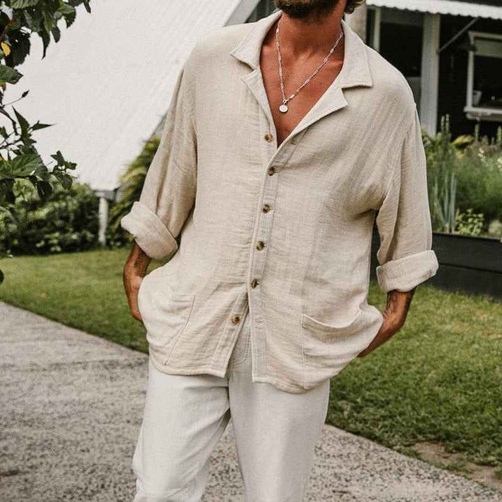 Men's Casual Shirt – Relaxed Fit – Long Sleeves – Breathable Fabric