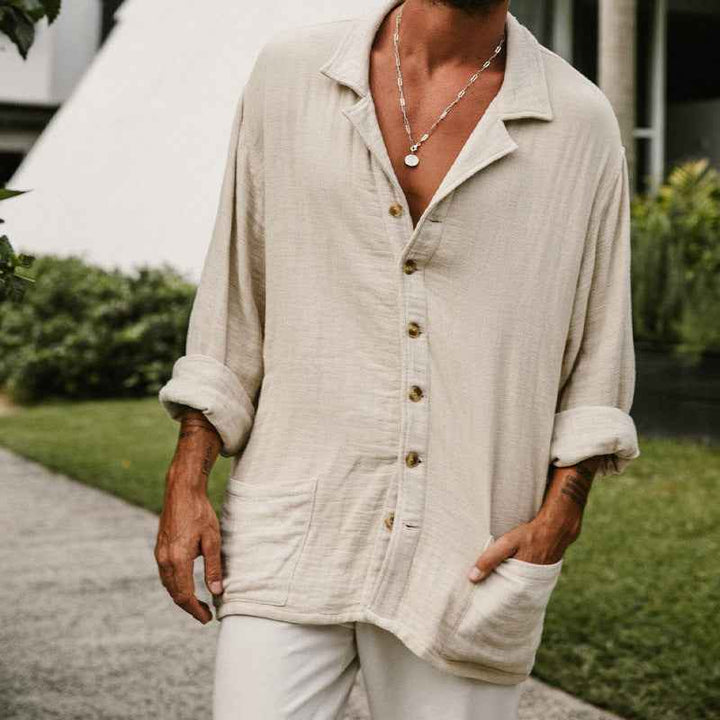Men's Casual Shirt – Relaxed Fit – Long Sleeves – Breathable Fabric