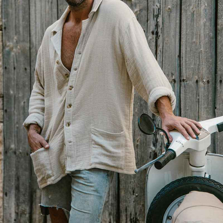 Men's Casual Shirt – Relaxed Fit – Long Sleeves – Breathable Fabric