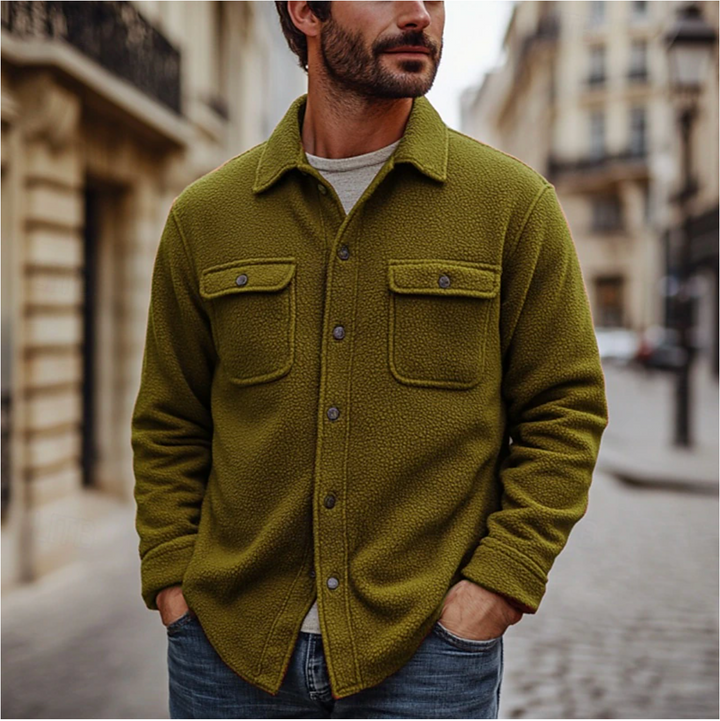 Men's Casual Shirt for Autumn & Winter Green