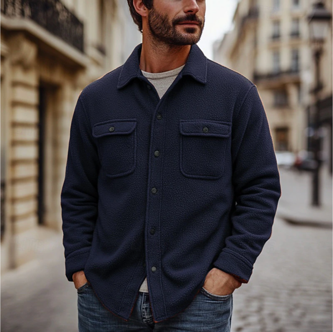 Men's Casual Shirt for Autumn & Winter Blue