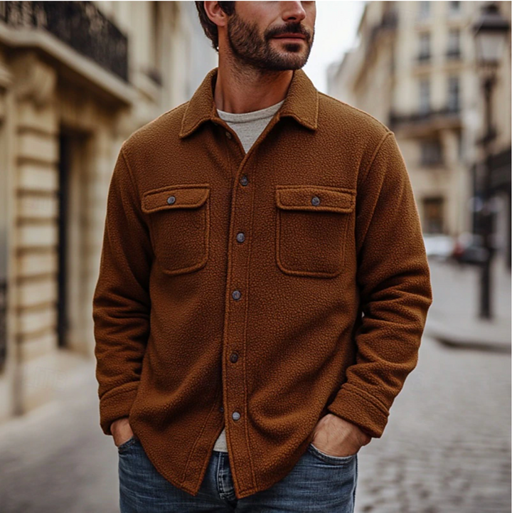 Men's Casual Shirt for Autumn & Winter Brown