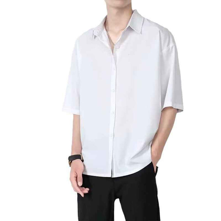 Men's Casual Short Sleeve Shirt – Relaxed Fit – Breathable Cotton