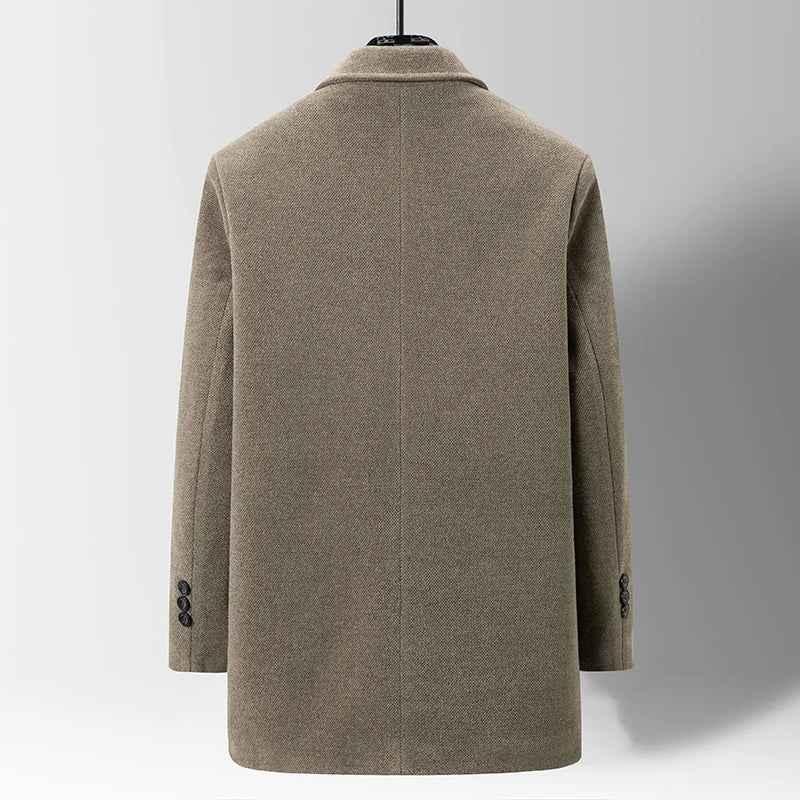 Men's Checkweave Trench Coat