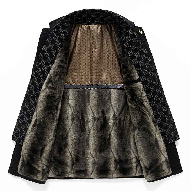 Men's Checkweave Trench Coat
