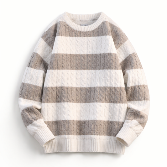 Men's Polyester Stand Collar Side Pockets Sweater Winter