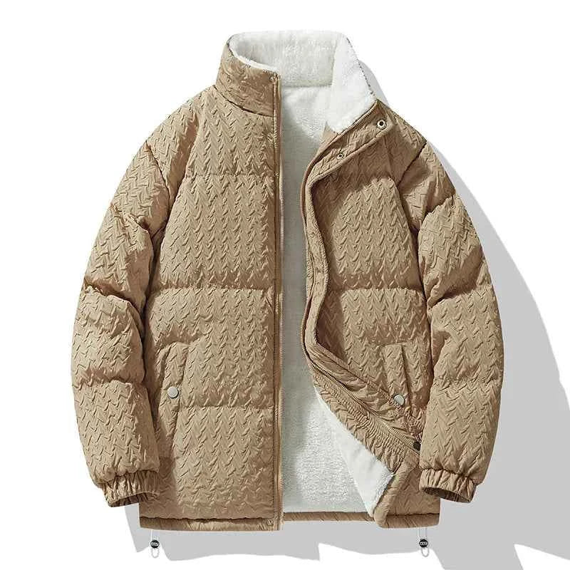 Men's Chevron-Quilted Puffer Coat