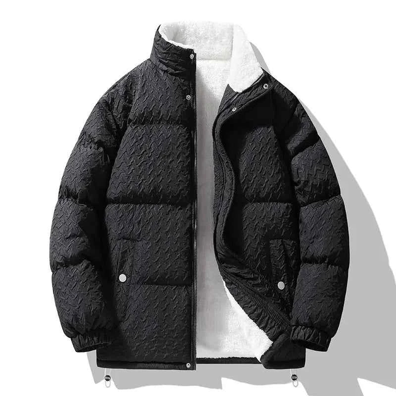 Men's Chevron-Quilted Puffer Coat