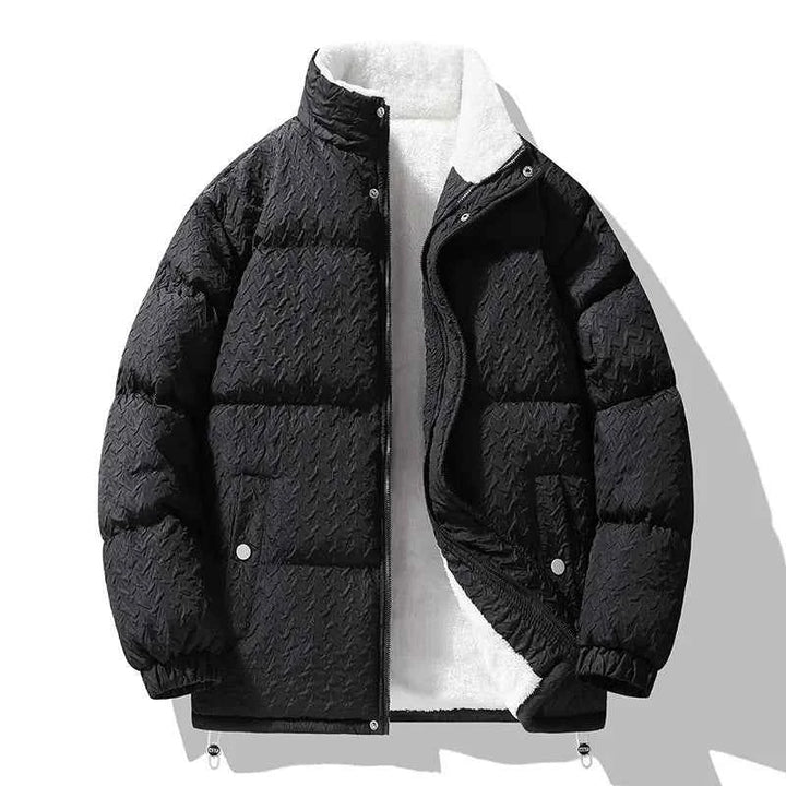 Men's Chevron-Quilted Puffer Coat