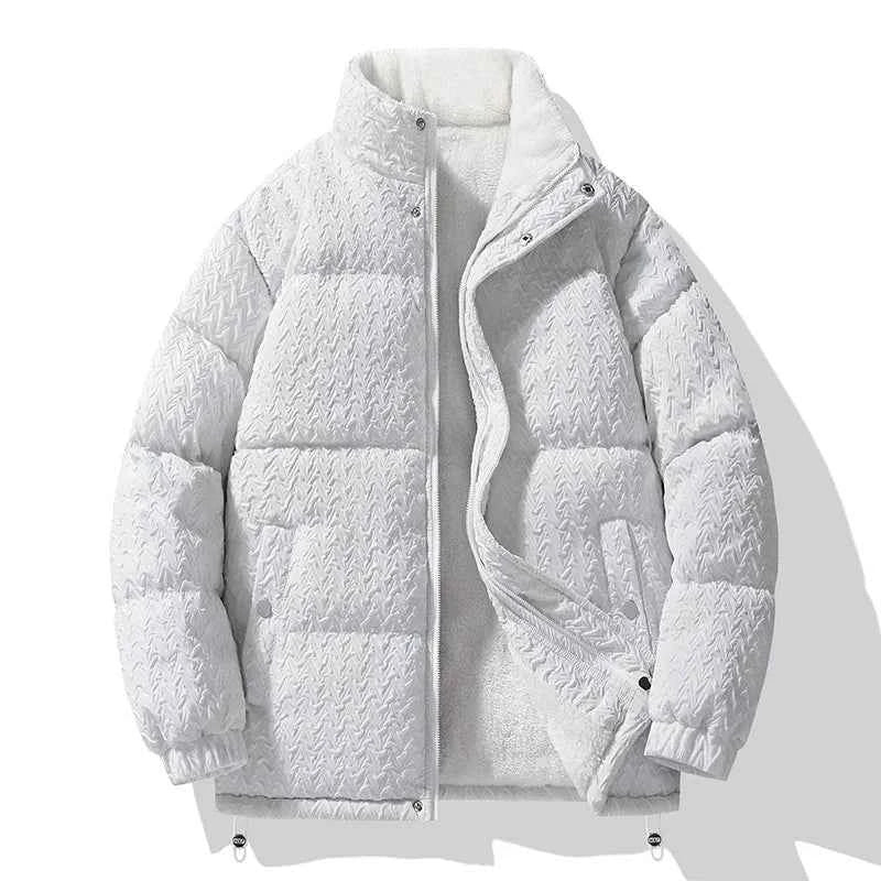 Men's Chevron-Quilted Puffer Coat