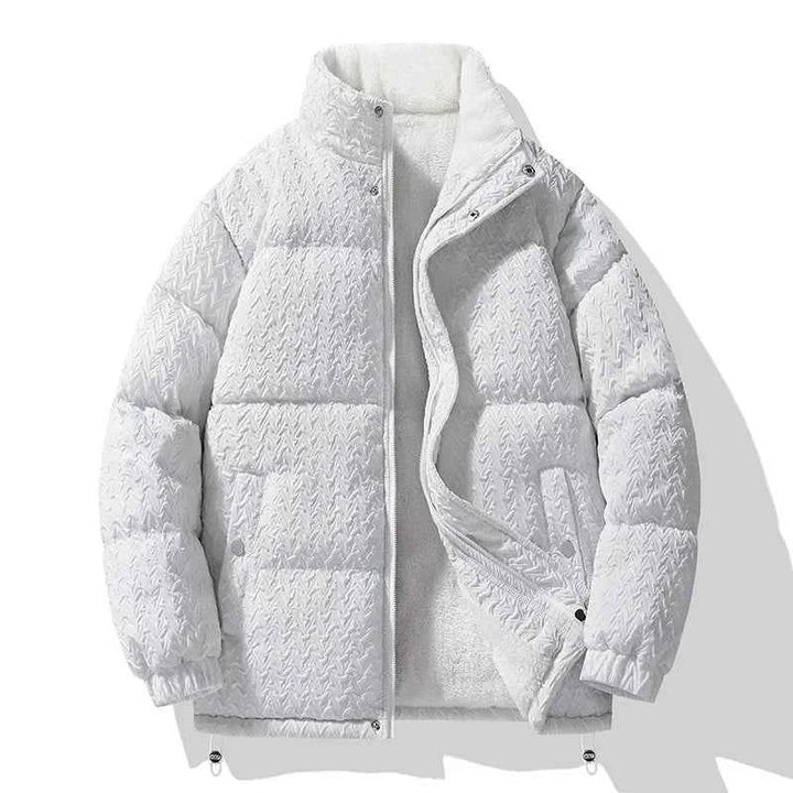 Men's Chevron-Quilted Puffer Coat