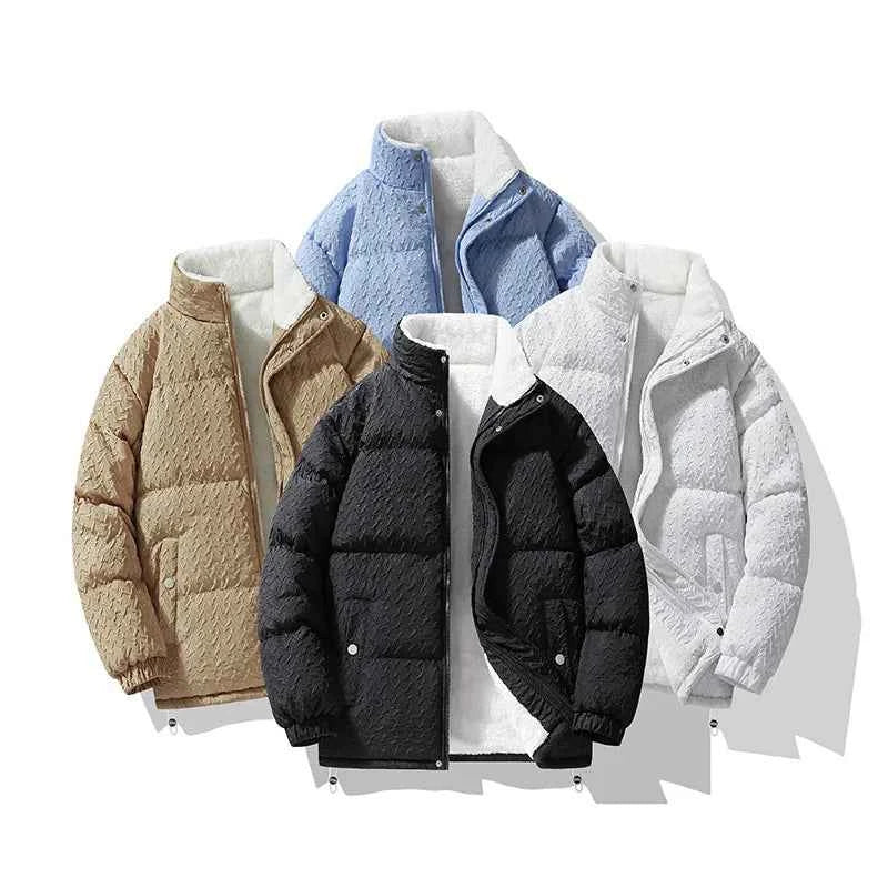 Men's Chevron-Quilted Puffer Coat