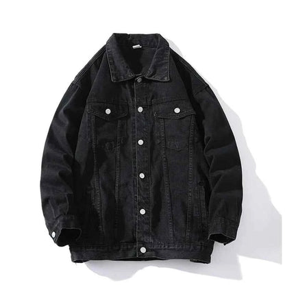 Men's Cotton Jacket Relaxed Pockets Blue Winter Dark Grey Black