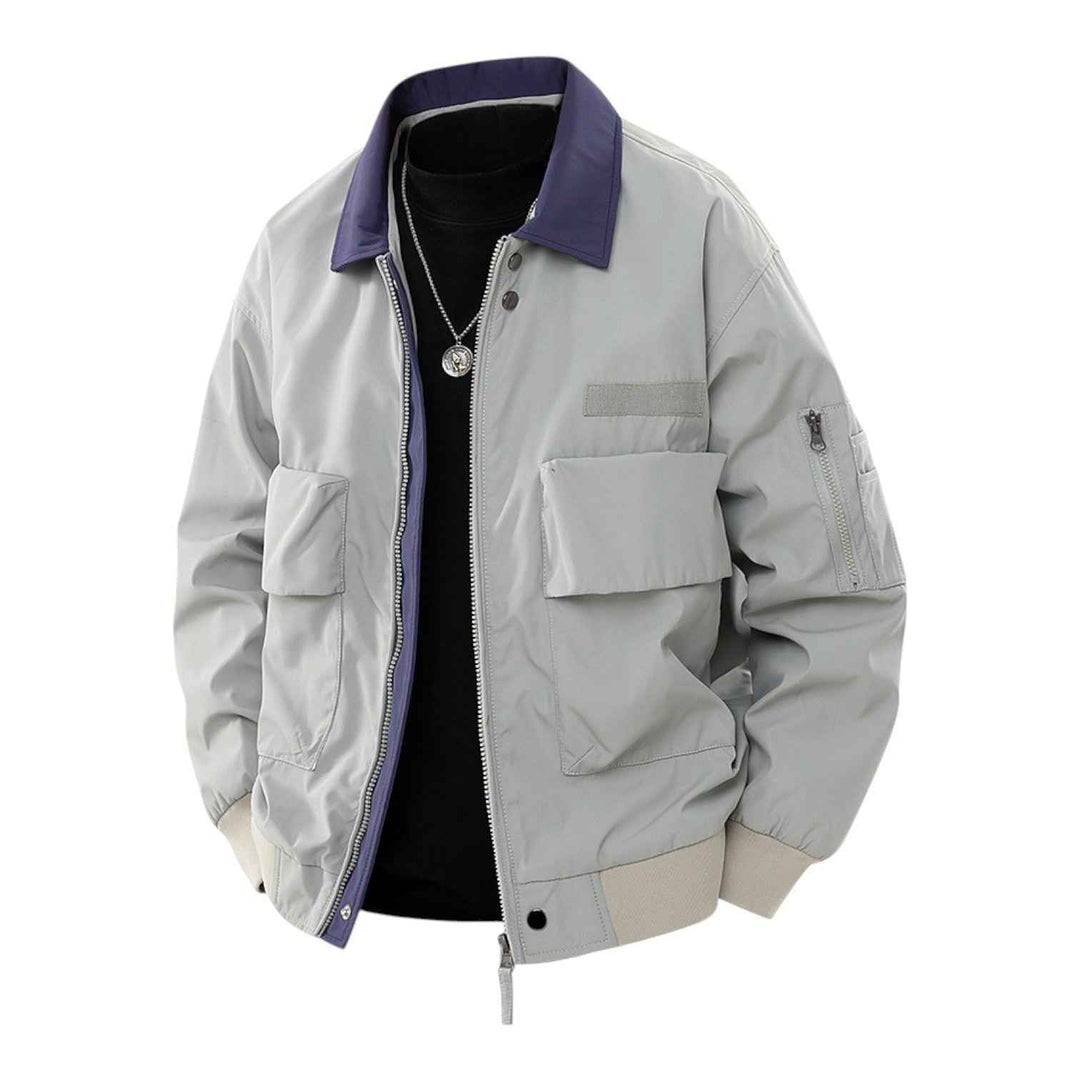 Men's Classic Bomber Jacket Gray
