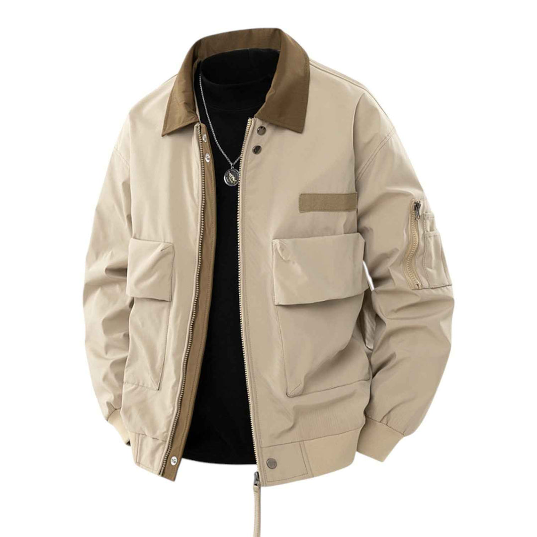 Men's Classic Bomber Jacket Khaki