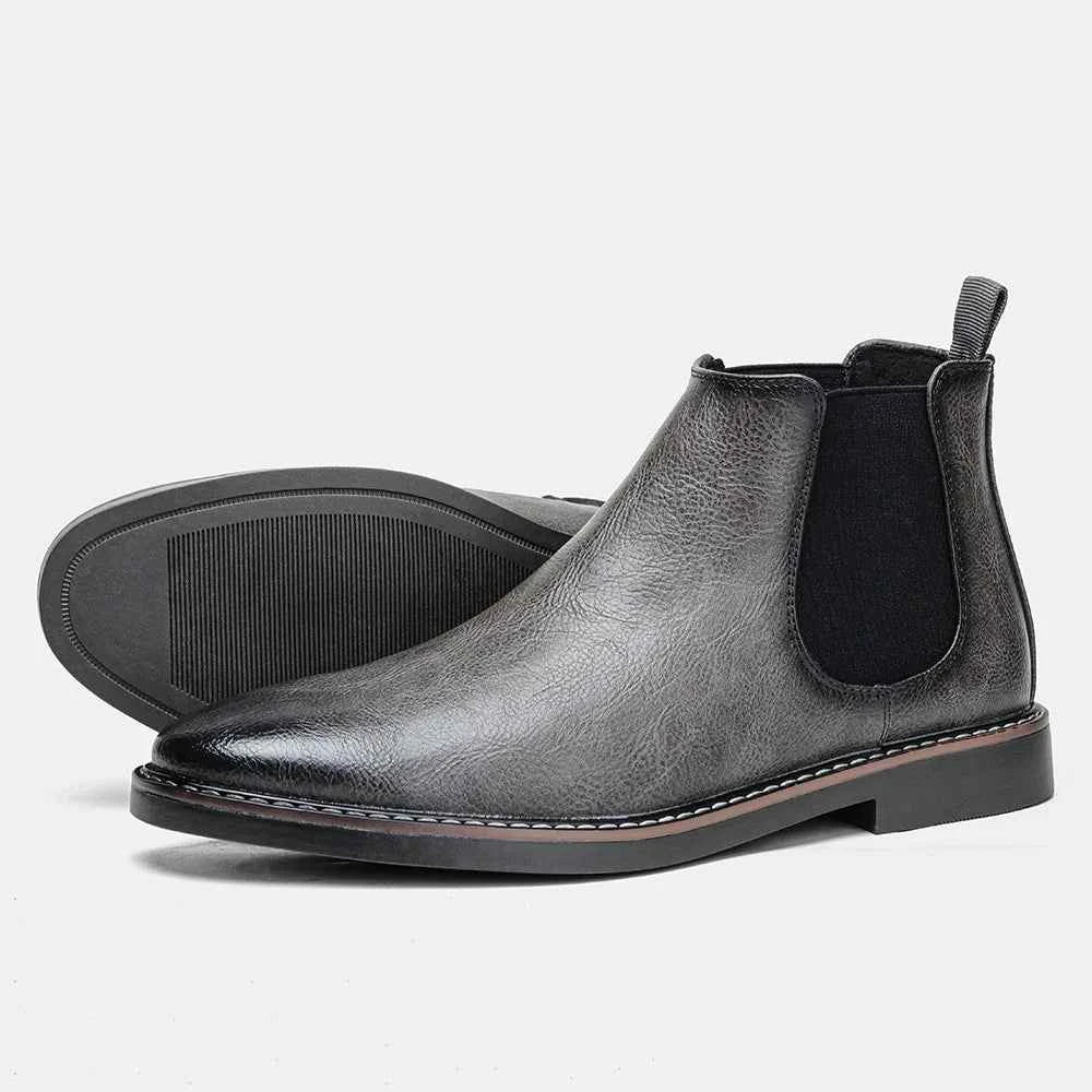 Men's Classic Chelsea Winter Ankle Boots Gray