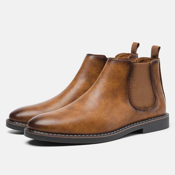 Men's Classic Chelsea Winter Ankle Boots Brown 2