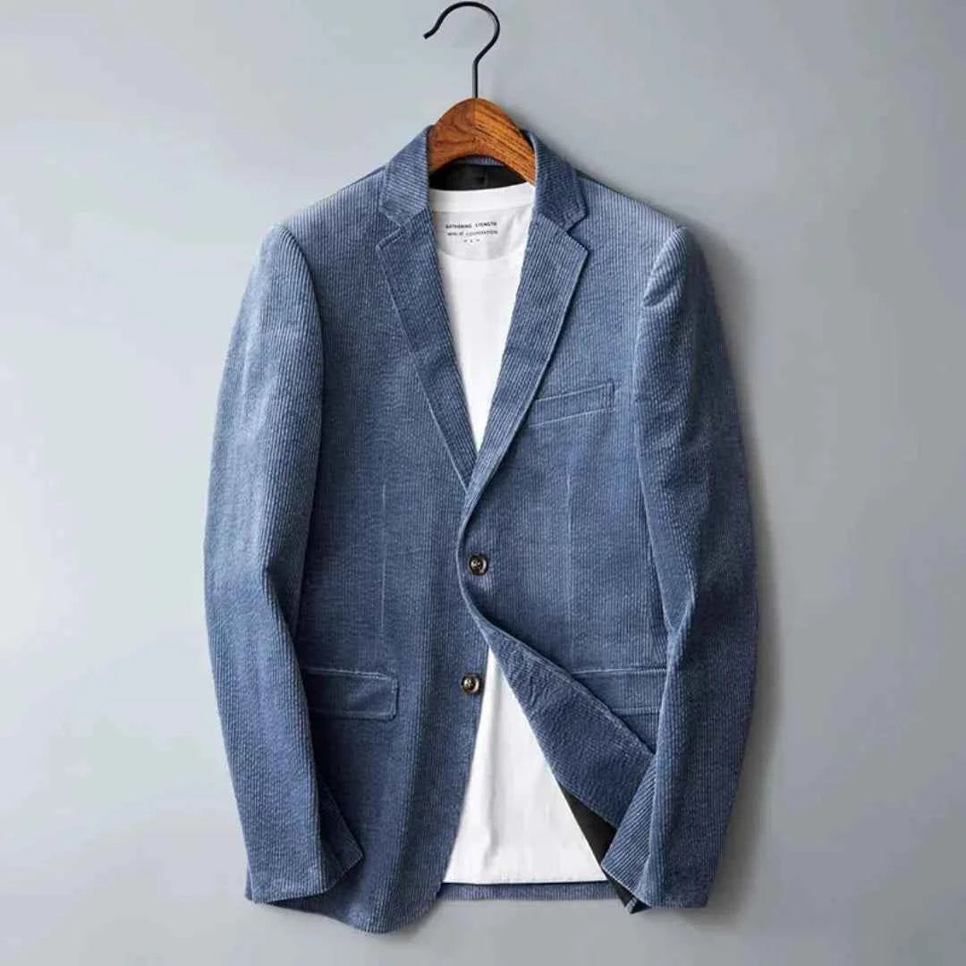 Men's Classic Corduroy Blazer Light Blue