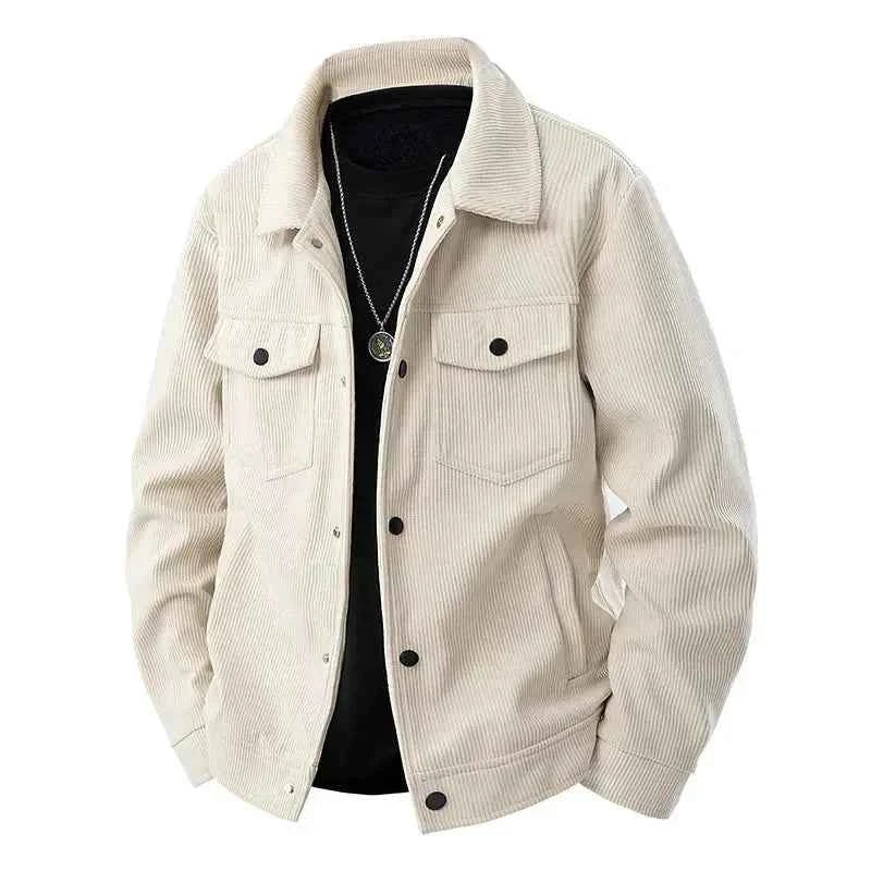 Men's Classic Corduroy Jacket - Timeless Style and Comfort Beige