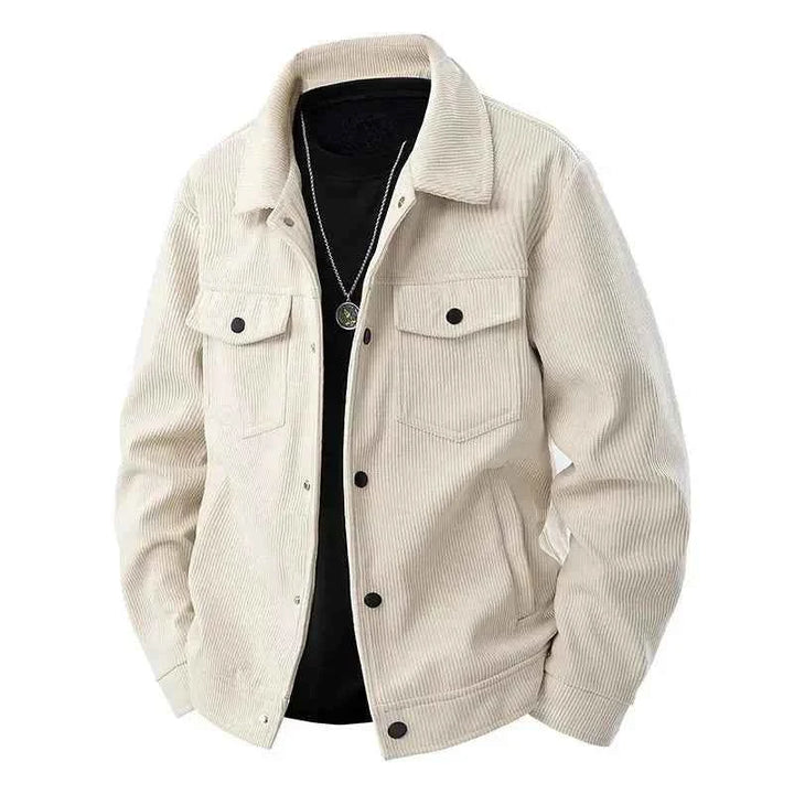 Men's Classic Corduroy Jacket - Timeless Style and Comfort Beige