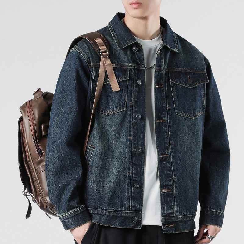 Men's Classic Denim Jacket Retro Blue