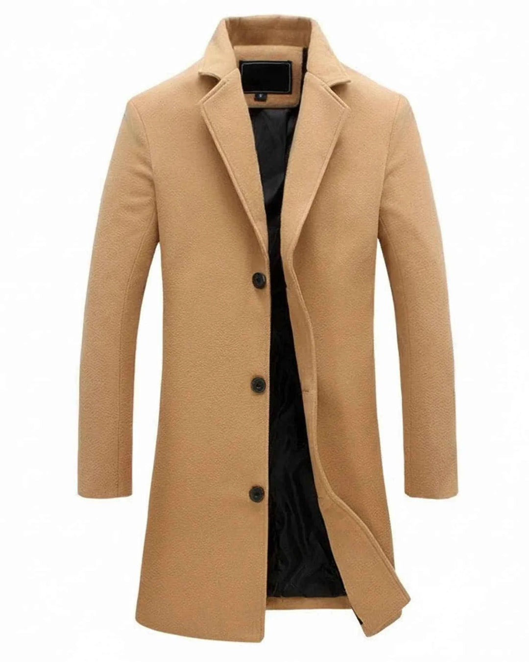 Men's Classic Formal Long Overcoat Khaki