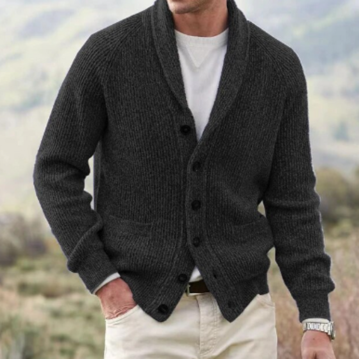 Men's Classic Knitted Cardigan Black