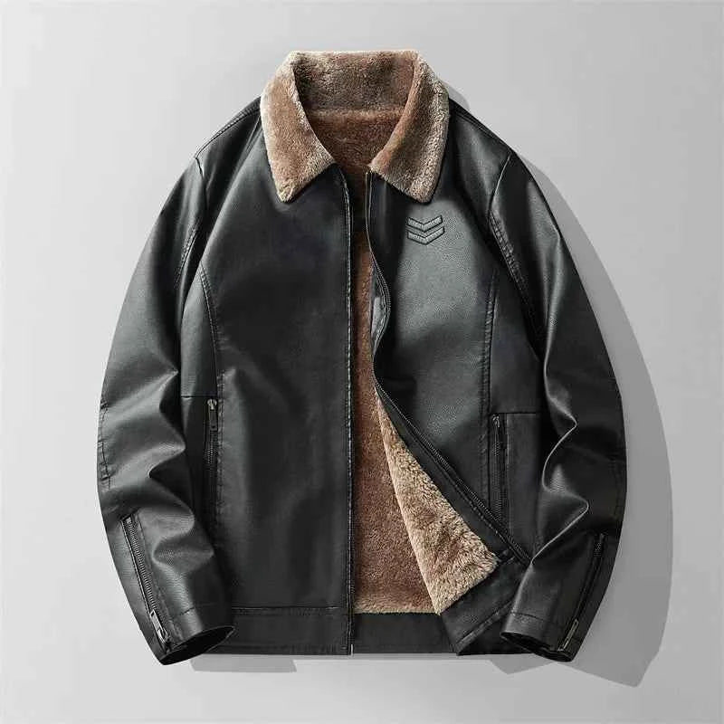 Men's Classic Leather Jacket Black