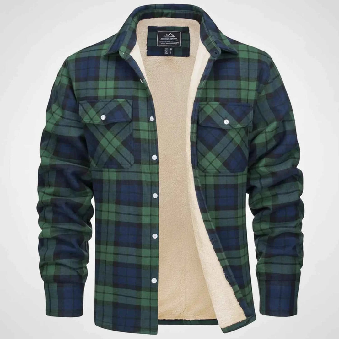 Men's Classic Plaid Flannel Jacket Green