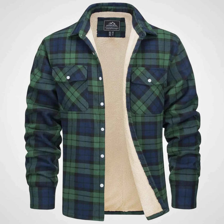 Men's Classic Plaid Flannel Jacket Green