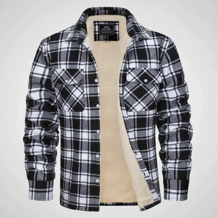 Men's Classic Plaid Flannel Jacket Black
