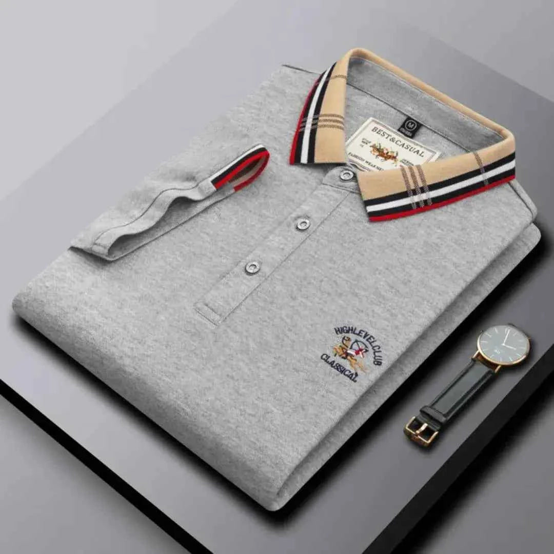 Men's Classic Polo Shirt Light Gray