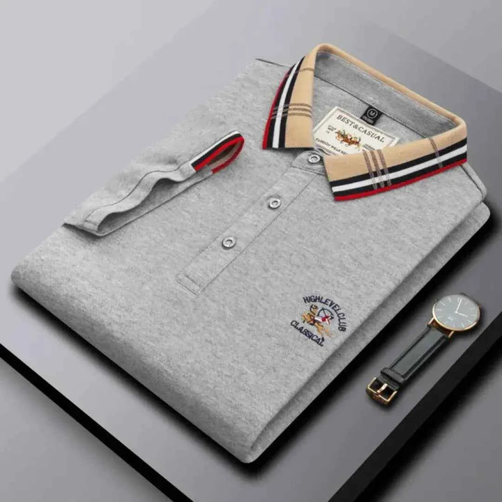 Men's Classic Polo Shirt Light Gray