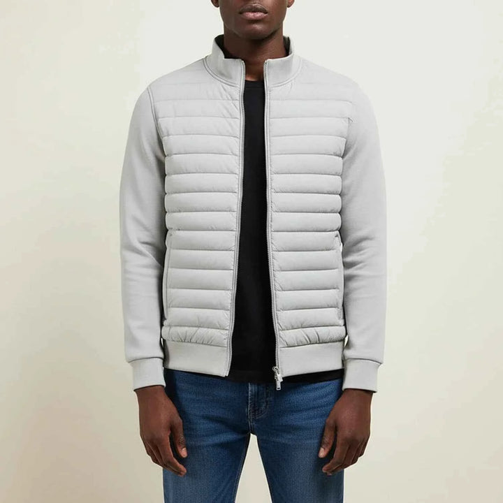 Men's Classic Puffer Bomber Jacket Gray