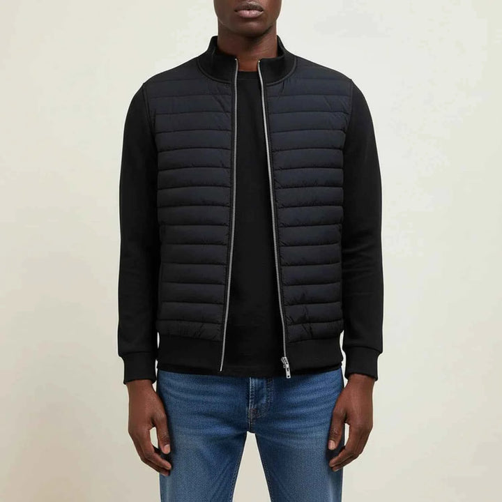 Men's Classic Puffer Bomber Jacket Black