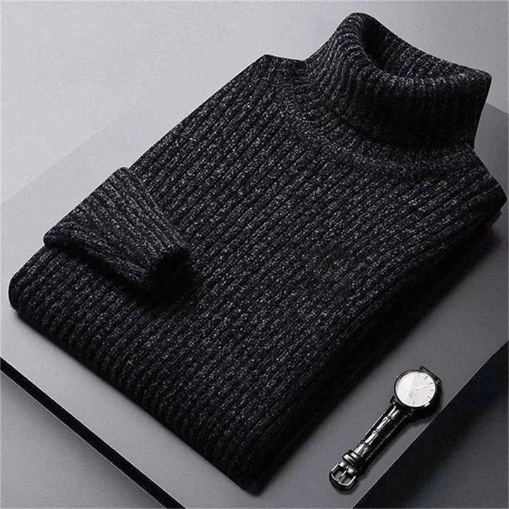 Men's Classic Turtleneck Sweater Dark Gray