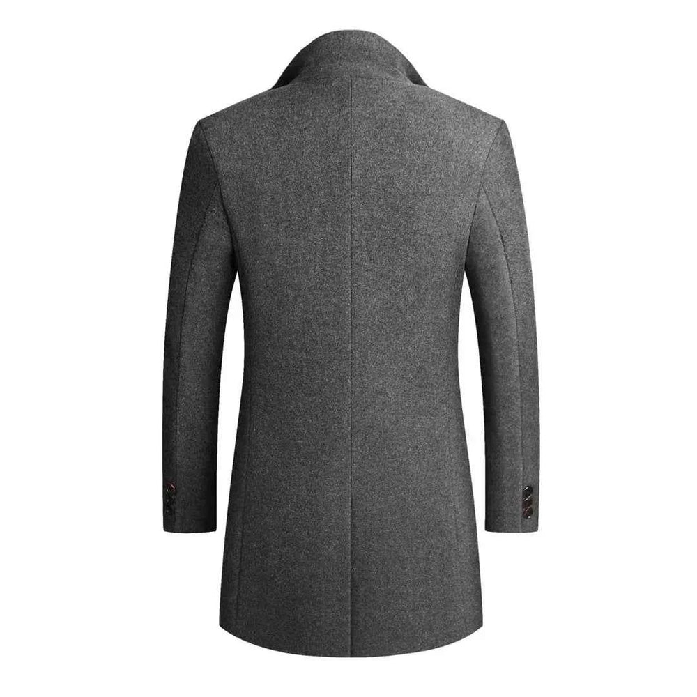 Men's Classic Two-Button Wool Overcoat