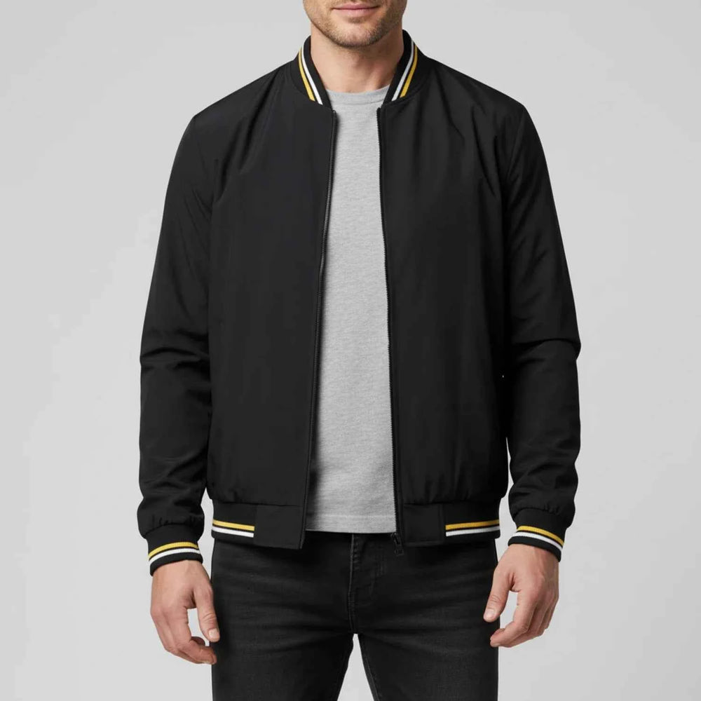 Men's Classic Zip-Up Bomber Jacket