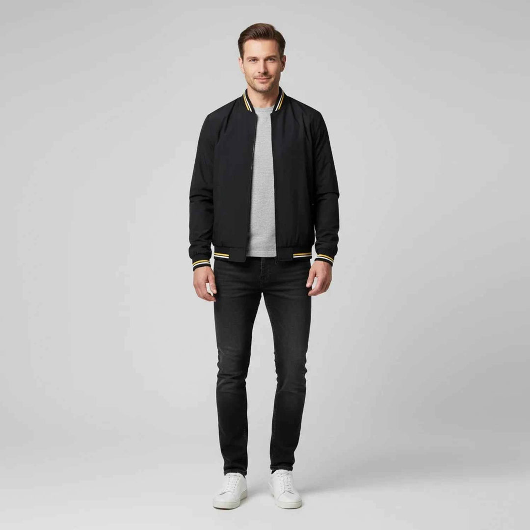Men's Classic Zip-Up Bomber Jacket