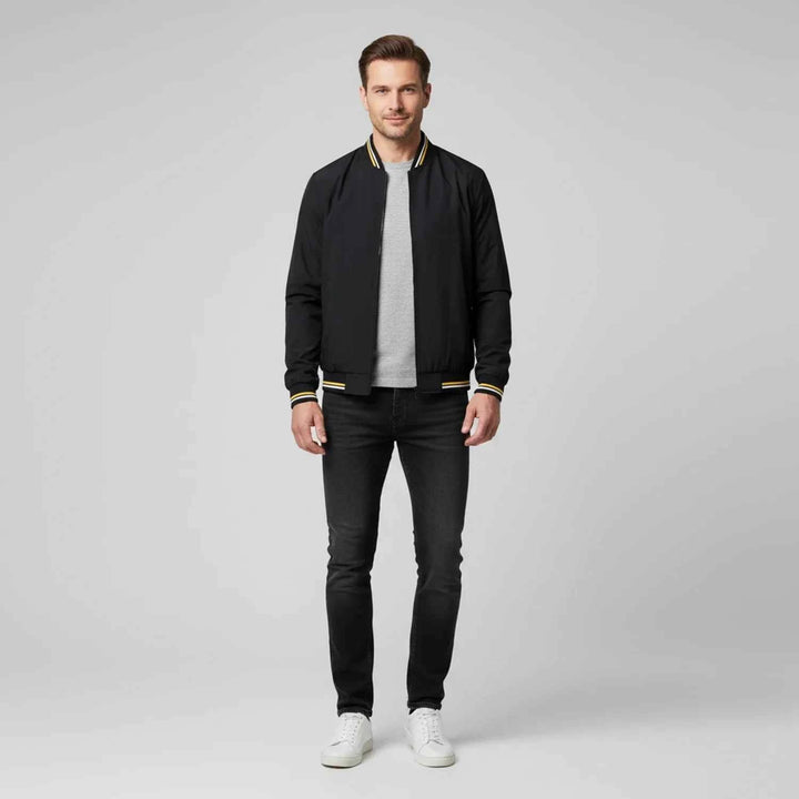 Men's Classic Zip-Up Bomber Jacket