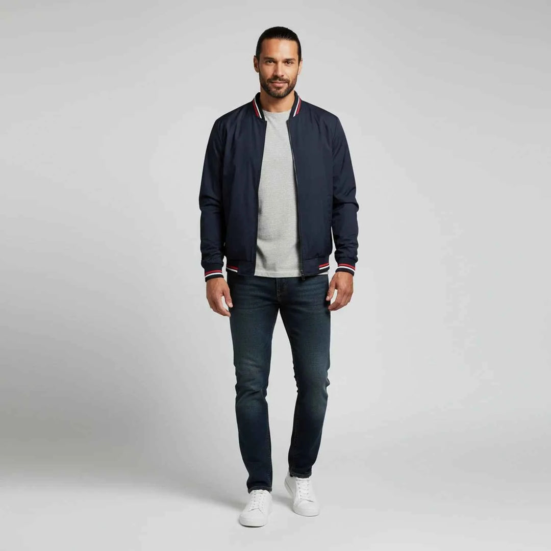 Men's Classic Zip-Up Bomber Jacket