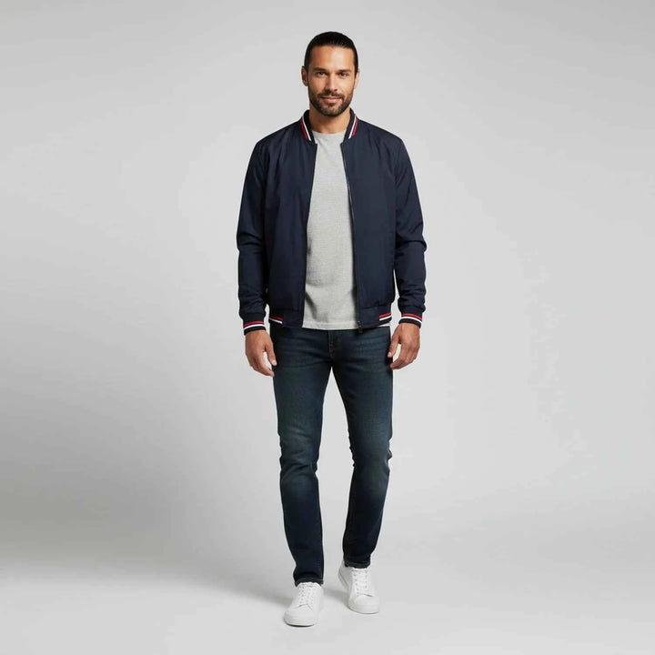 Men's Classic Zip-Up Bomber Jacket