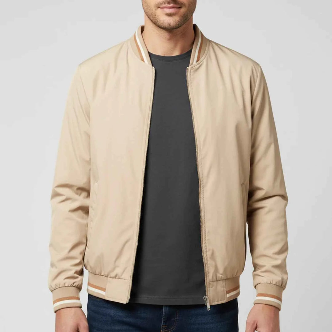 Men's Classic Zip-Up Bomber Jacket