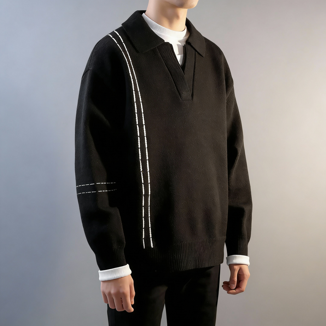 Men's Collared Sweater - Stylish and Comfortable Knitwear