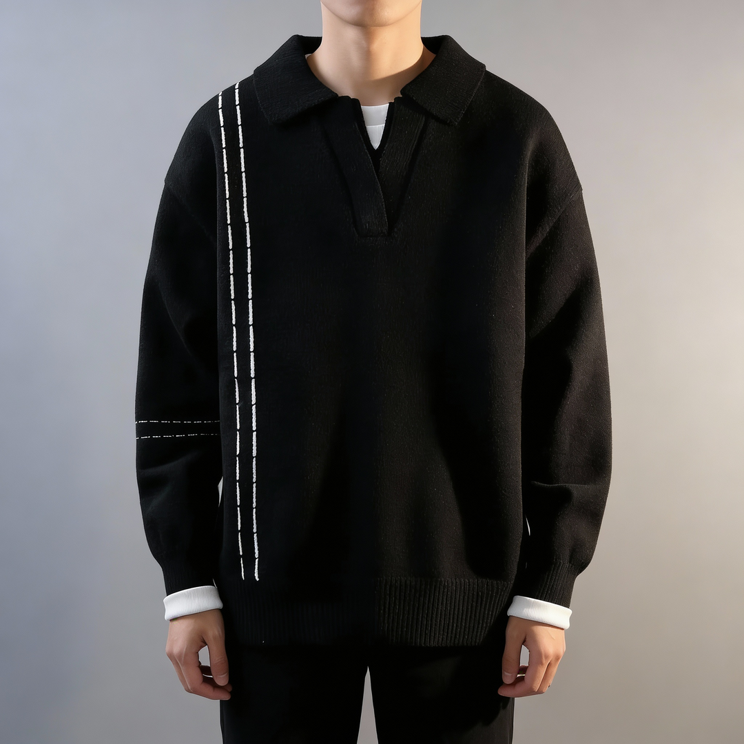 Men's Collared Sweater - Stylish and Comfortable Knitwear