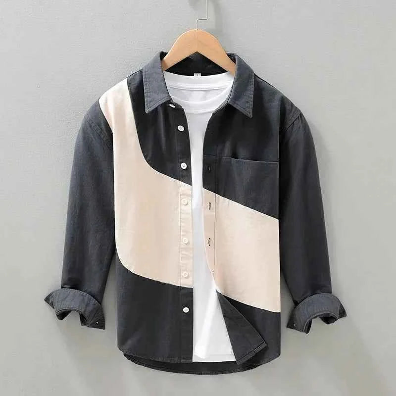 Men's Color Block Trinity V2 Shirt Charcoal Black
