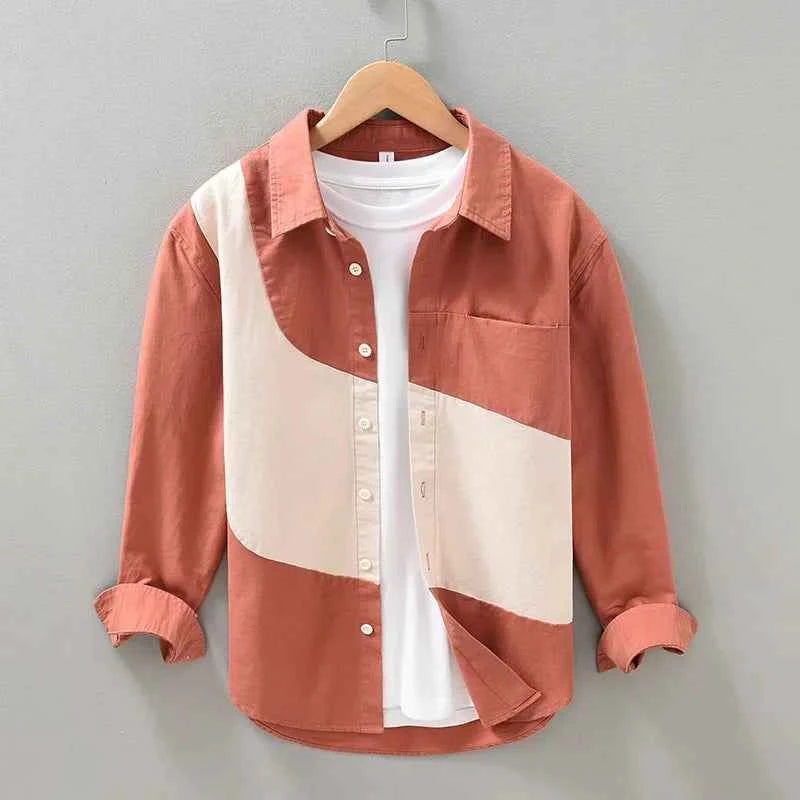 Men's Color Block Trinity V2 Shirt Brick Red