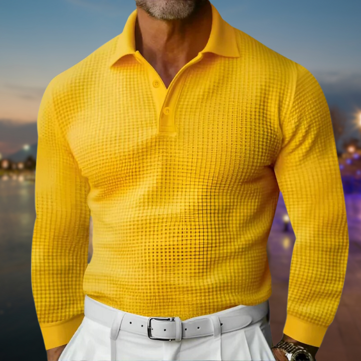 Men's Comfort Polo Sweater Yellow