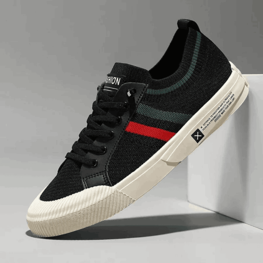 Men's Comfortable Casual Knit Sneakers Black